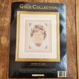 Vtg 1995 "UNITED IN LOVE" Dimensions Gold Collection Cross Stitch Kit 3794 RARE